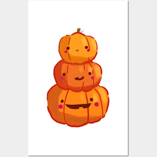 Pumpkins stack Posters and Art